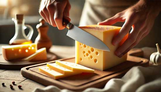 Käse schneiden Käse schneiden